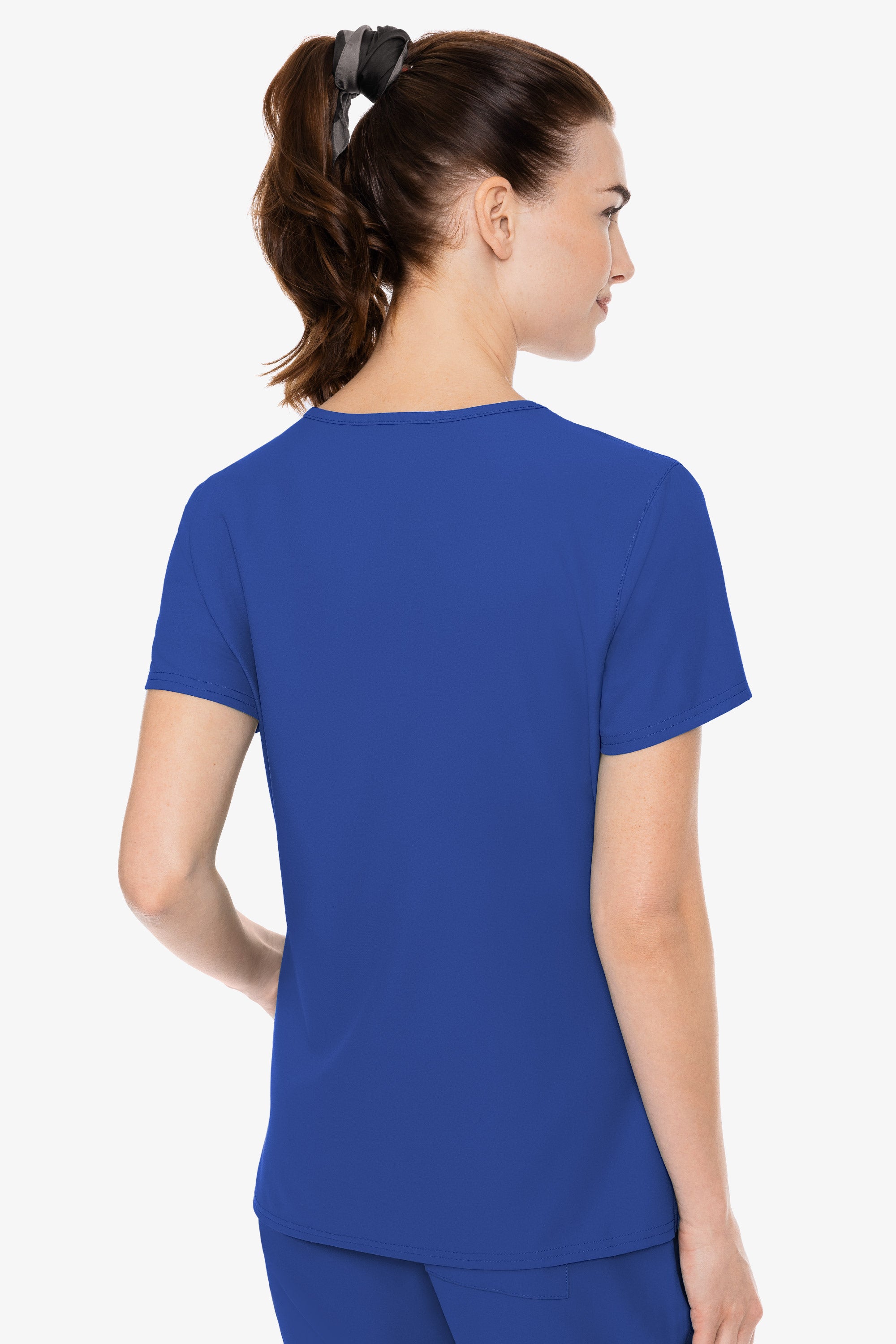 Med Couture 2468 Insight Side Pocket Top-Royal Blue